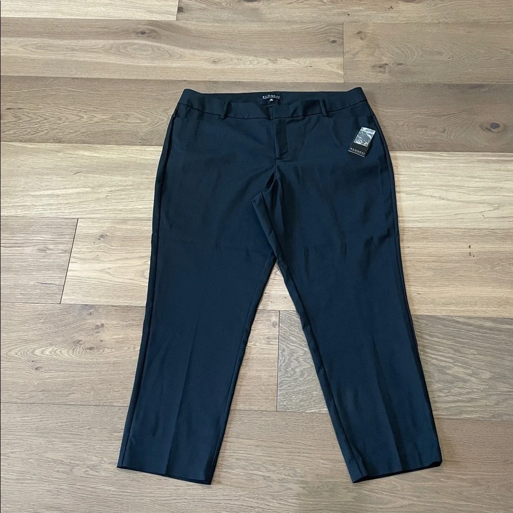 Eloquii Kady Fit Double-Weave Pant Black Plus Size 18R NWT